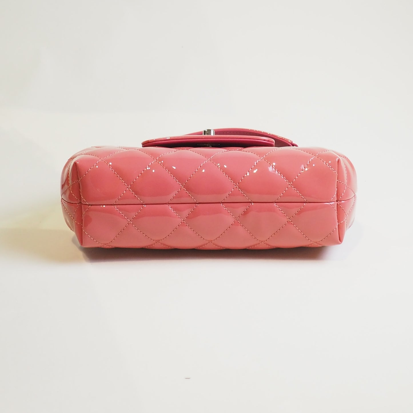 Flap Patent Leather Chain Bag Pink