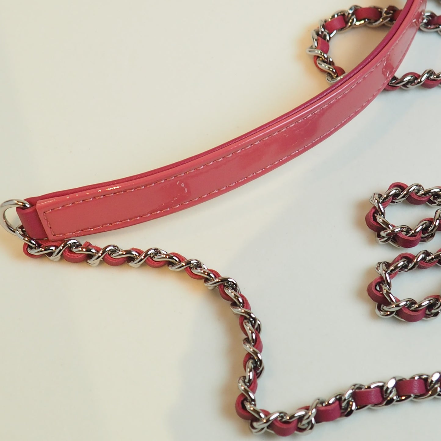 Flap Patent Leather Chain Bag Pink