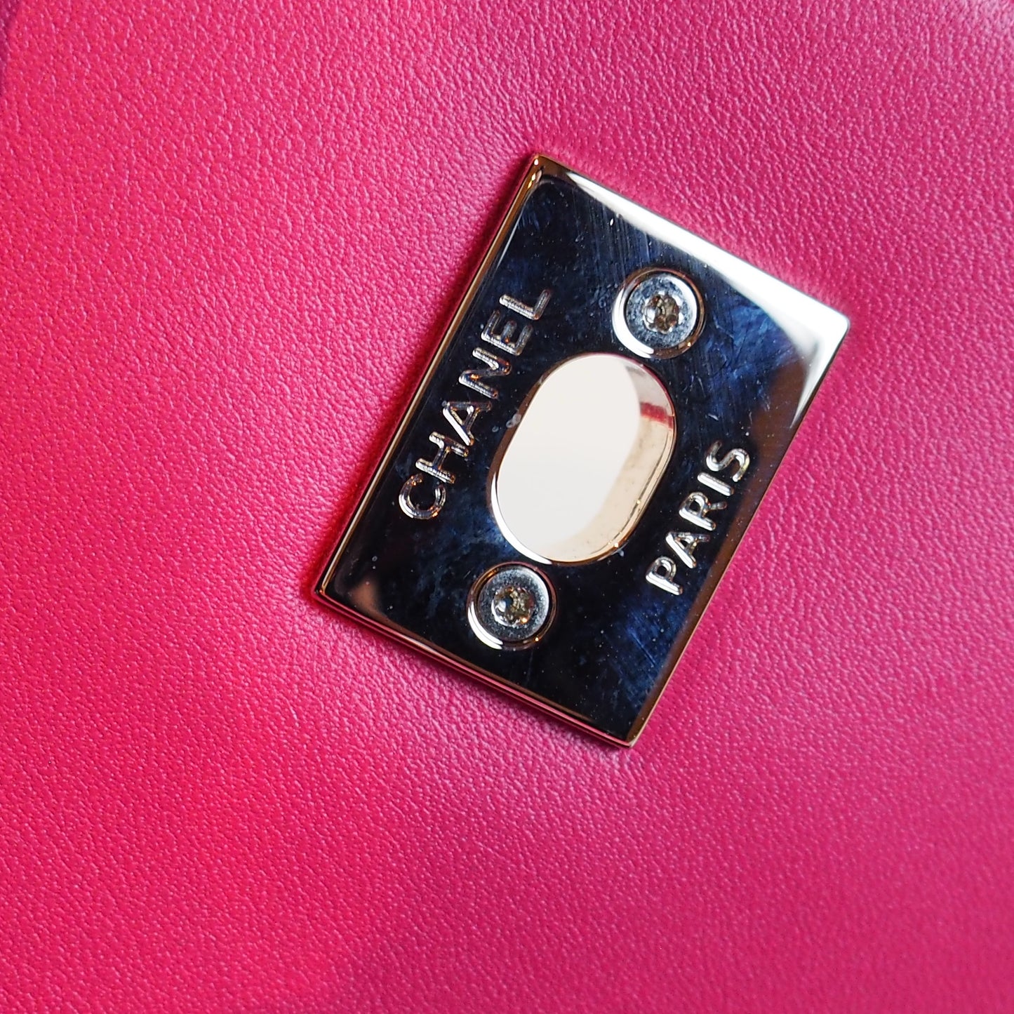 Flap Patent Leather Chain Bag Pink